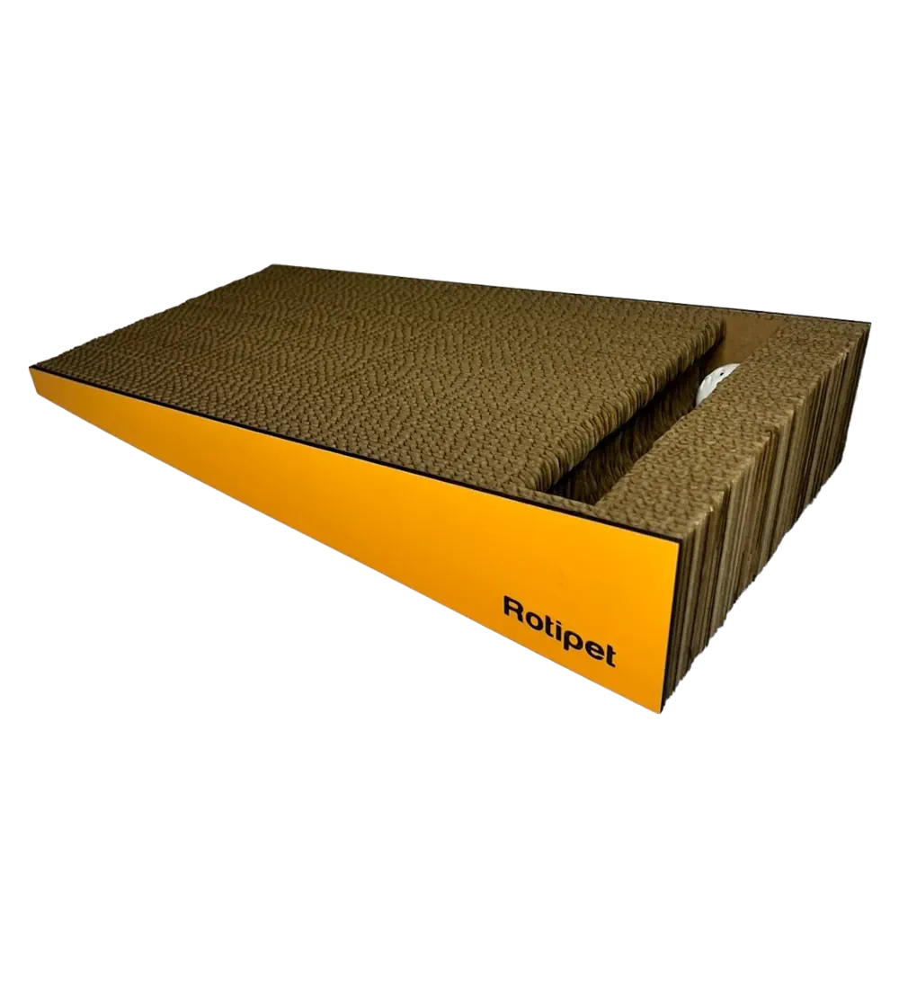Kratzbrett mit Spielkugel in Orange