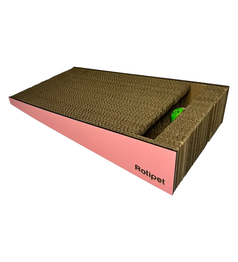 Kratzbrett mit Spielkugel in Rosa