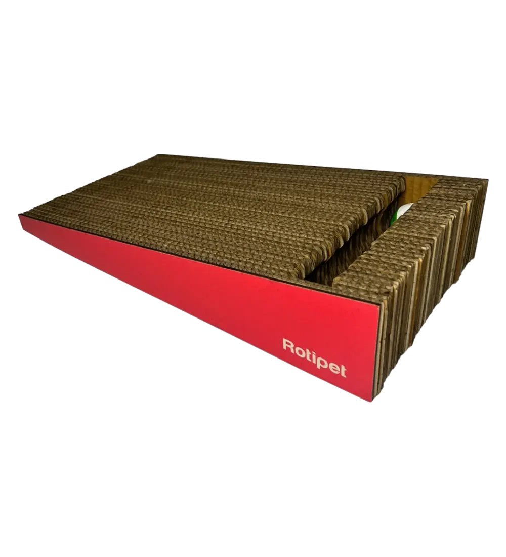 Kratzbrett mit Spielkugel in Rot